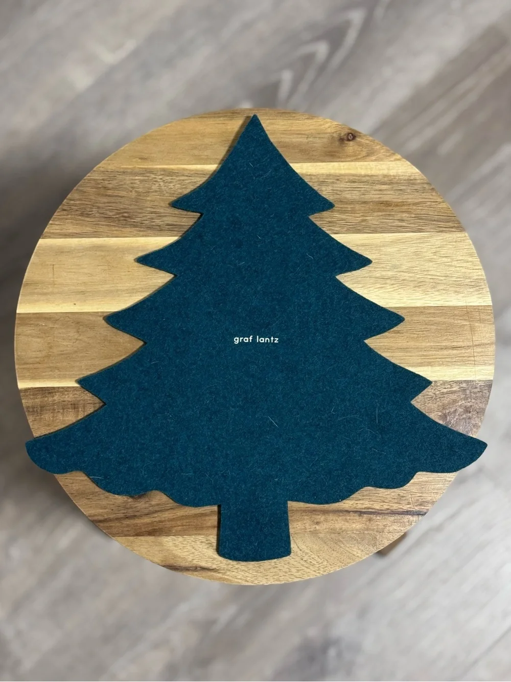 NEW Graf Lantz Merino Wool Tree Trivet Kombu Green